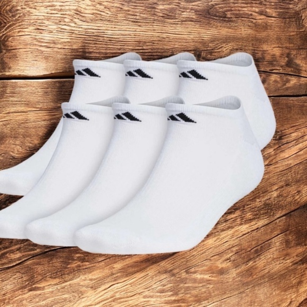 NWT❇️Adidas❇️Men's Cushioned Socks - White - Picture 3 of 8